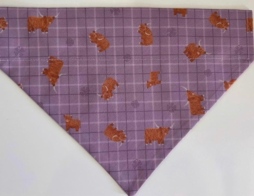 ‘Highland Cow’ (Heather) Pet Bandana