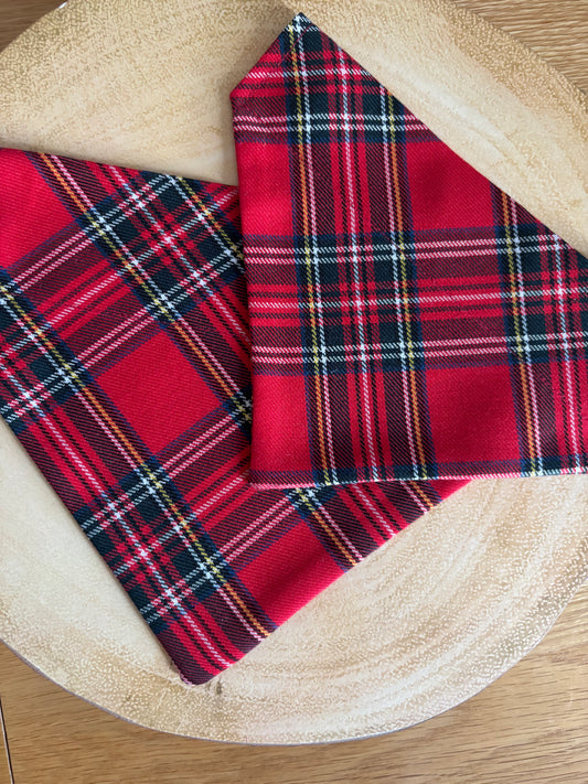 ‘Classic Red’ Tartan Pet Bandana