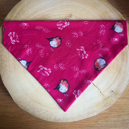 Winter Robins Dog Bandana / Cat Bandana