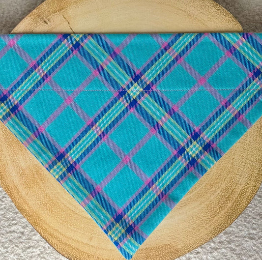 Capri Skies Tartan Dog Bandana / Cat Bandana